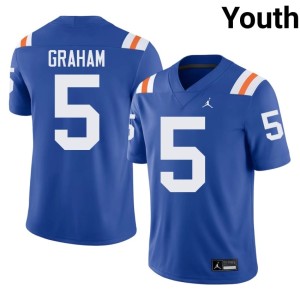 Limited Royal Florida Gators Youth #5 Alternate Myles Graham Jersey 889151-279