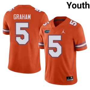 Limited Orange Myles Graham #5 Gator Nation Youth Jerseys 834818-255
