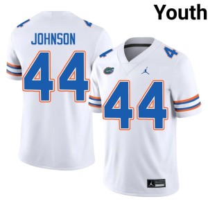 Replica Myles Johnson #44 Youth Florida Gators White Jerseys 101874-822