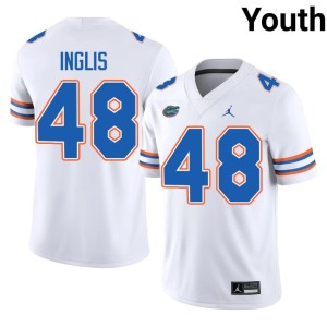 Game Gator Nation #48 Youth White Nicholas Inglis Jersey 535658-460