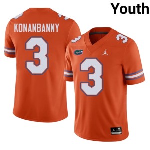 2026 Youth UF Gators #3 Onis Konanbanny Orange Jerseys 721063-757