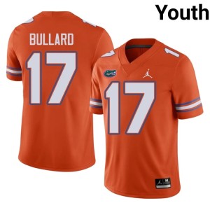 Official Orange Titus Bullard Youth #17 Florida Jersey 229201-681