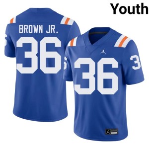 Replica Vincent Brown Jr. Florida #36 Youth Royal Alternate Jerseys 383520-432
