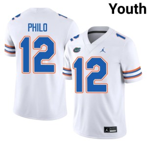 High School Aaron Philo Florida Gators White Youth #12 Jerseys 522266-450