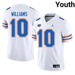 Embroidery Aaron Williams Florida Gators White Youth #10 Jersey 461457-888