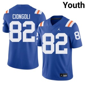 Embroidery Gators Ace Ciongoli Youth #82 Alternate Royal Jersey 214242-919