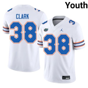 Stitched UF Gators Youth #38 White Alec Clark Jersey 262596-724