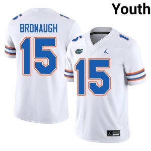 University University of Florida #15 White Youth CJ Bronaugh Jersey 327265-425
