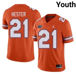 High School CJ Hester Florida Orange Youth #21 Jerseys 891267-100