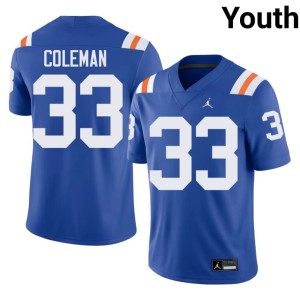 Stitched Youth DJ Coleman #33 Royal UF Gators Alternate Jersey 867627-339
