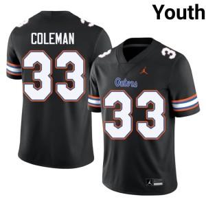Player #33 UF Youth DJ Coleman Black Jerseys 545376-270