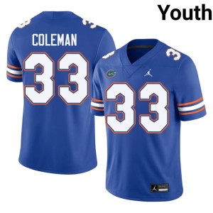 Alumni Royal #33 Youth DJ Coleman University of Florida Jersey 155555-611