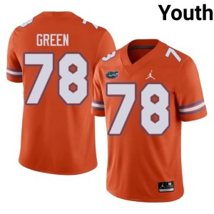 Football University of Florida Gators Youth Orange Desmond Green #78 Jerseys 744465-904