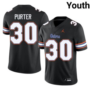 2026-27 Florida Gators Youth Black Dylan Purter #30 Jersey 931521-326