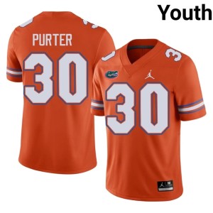 2026-27 #30 Dylan Purter Youth Florida Gators Orange Jerseys 163276-627