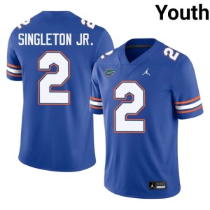 NCAA #2 Eric Singleton Jr. Royal University of Florida Youth Jersey 933651-427