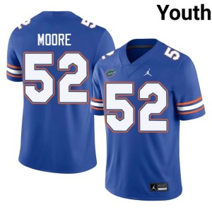 Football #52 Florida Gators Royal Youth Harrison Moore Jersey 804667-667