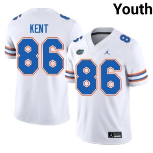 Limited Youth Gator Nation Heze Kent White #86 Jerseys 843262-633