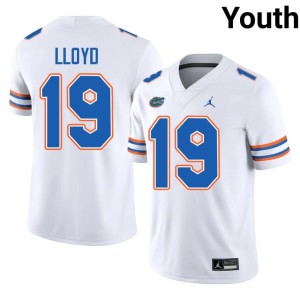 Limited #19 Jaylen Lloyd White Youth UF Gators Jerseys 293915-842