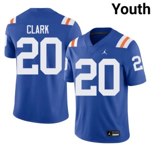 Embroidery Alternate Youth Gators Royal Kanye Clark #20 Jersey 137716-495