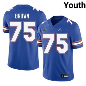University Youth #75 Lomas Brown Royal Florida Jerseys 853194-899