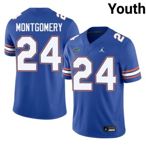 University London Montgomery UF Gators #24 Youth Royal Jersey 872613-686