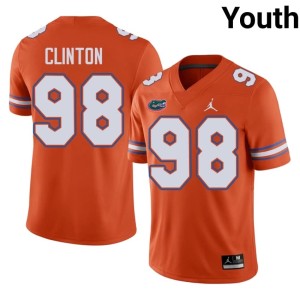 Official UF Youth #98 Mason Clinton Orange Jerseys 902172-746