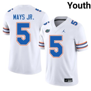 High School #5 Micah Mays Jr. White Gators Youth Jersey 915450-809