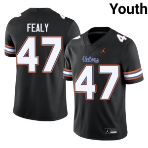 College #47 UF Gators Youth Miller Fealy Black Jerseys 370100-669