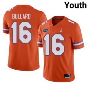 2026 University of Florida TJ Bullard Youth Orange #16 Jerseys 577021-798