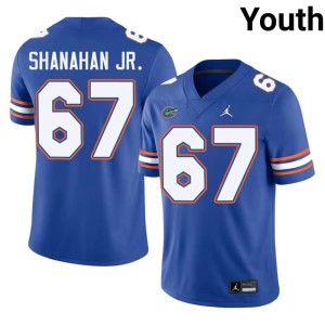 Alumni TJ Shanahan Jr. University of Florida Youth #67 Royal Jersey 872763-393