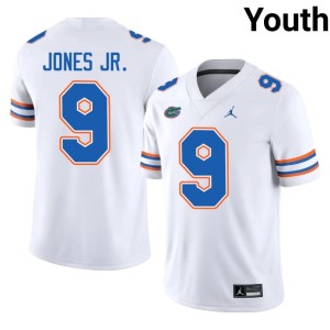 Replica #9 Tramell Jones Jr. White Youth UF Jerseys 843265-228